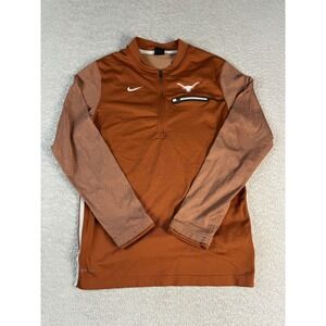 Nike Texas Longhorns Pullover Mens‎ Small Burnt Orange Dri-FIT Quarter Zip NCAA